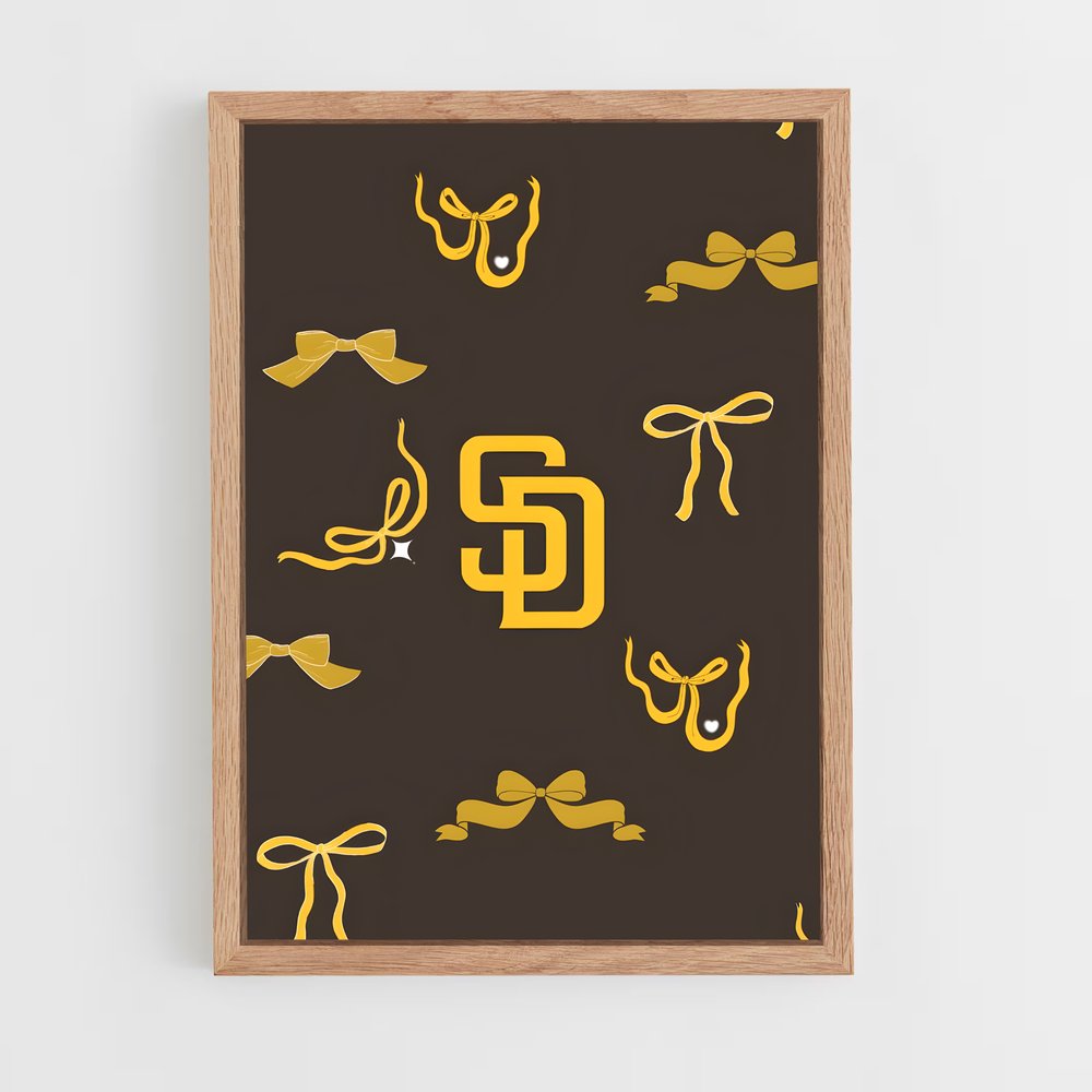 Poster Padres Éblouissants – affiche Baseball (vue 4)